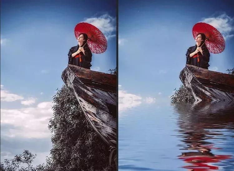 【ps水波倒影插件】一键水波倒影效果,瞬间提升逼格的ps倒影插件